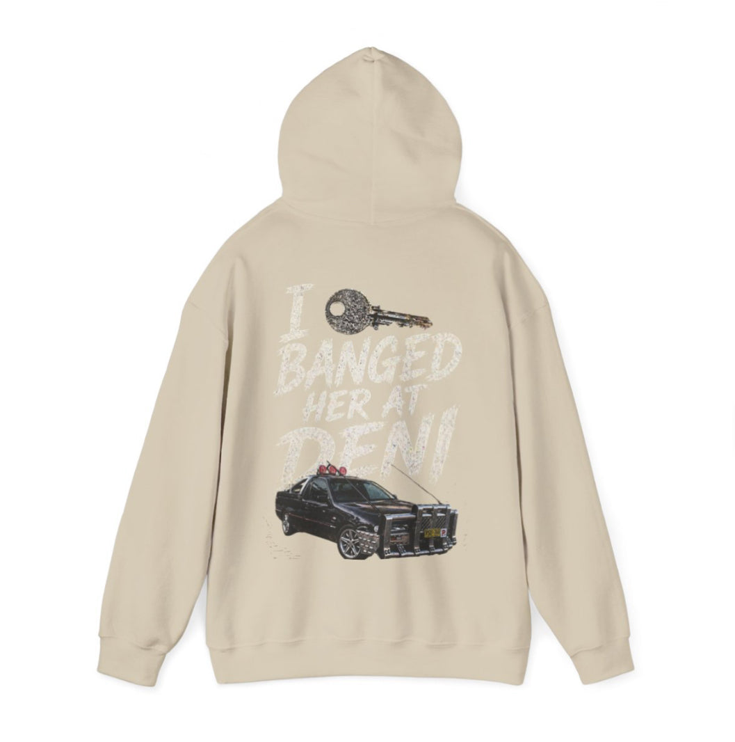 “I 🔑 Banged Her at Deni” – Custom hoodie Edition 🔥🚗