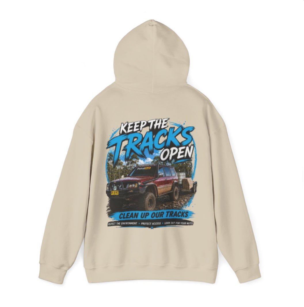 Keep the tracks open hoodie