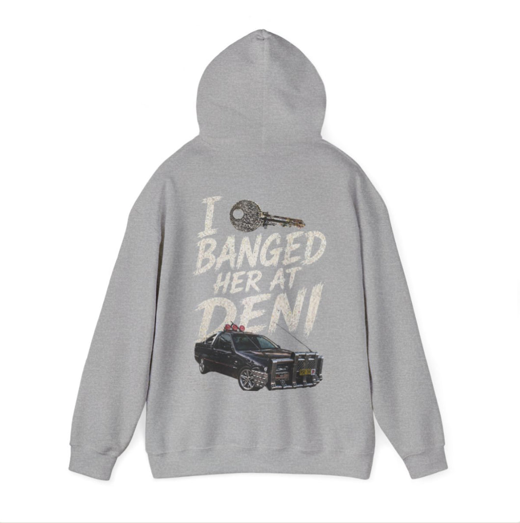 “I 🔑 Banged Her at Deni” – Custom hoodie Edition 🔥🚗