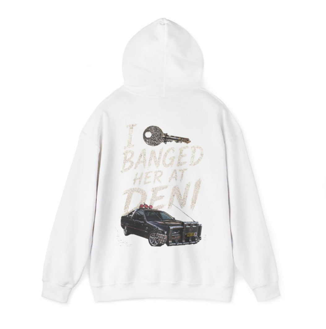 “I 🔑 Banged Her at Deni” – Custom hoodie Edition 🔥🚗
