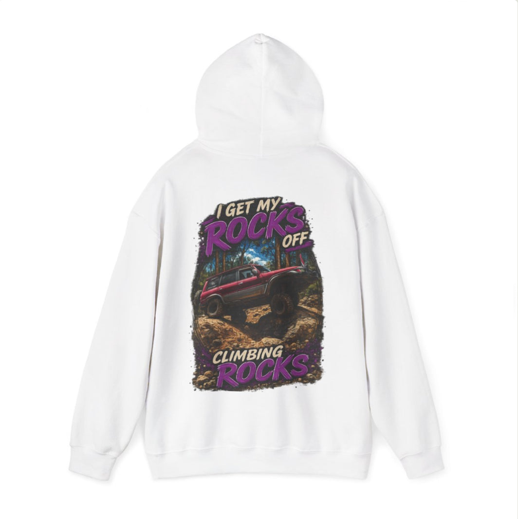 “I Get My Rocks Off Climbing Rocks” – Custom hoodie Edition 🪨🚙