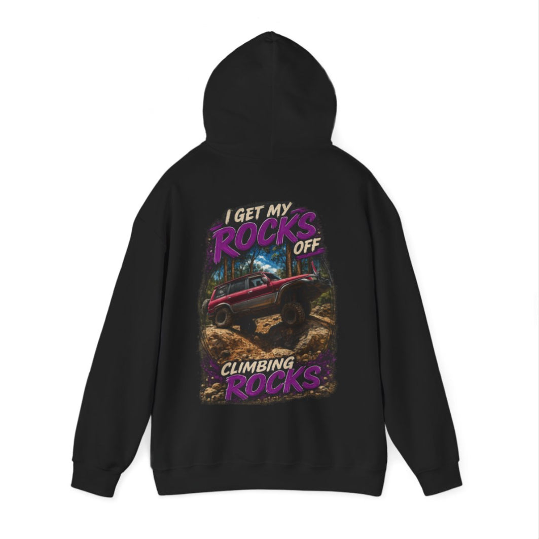 “I Get My Rocks Off Climbing Rocks” – Custom hoodie Edition 🪨🚙