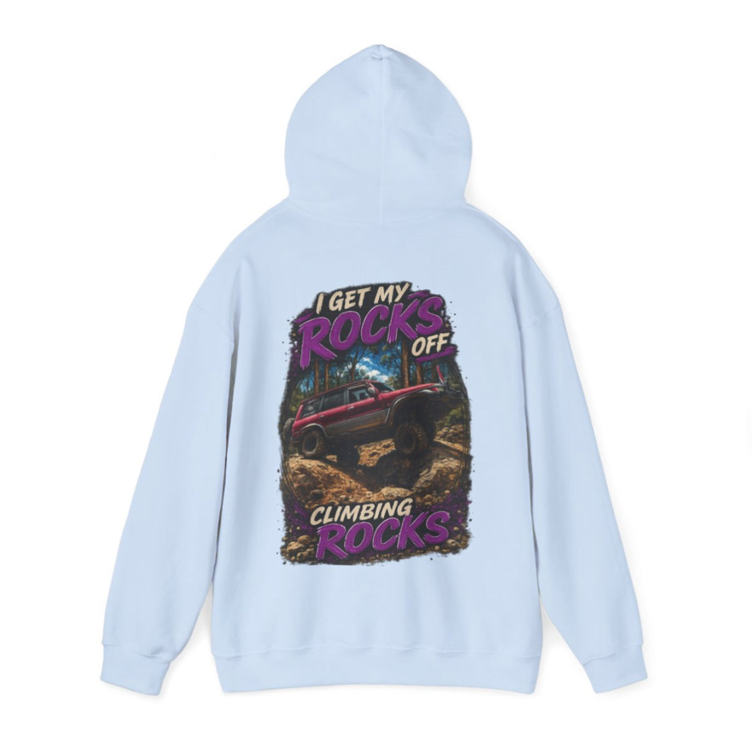 “I Get My Rocks Off Climbing Rocks” – Custom hoodie Edition 🪨🚙