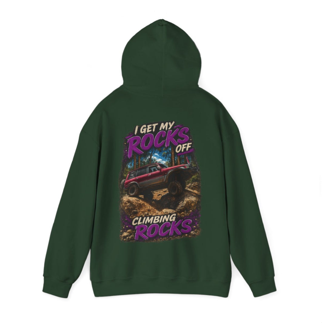 “I Get My Rocks Off Climbing Rocks” – Custom hoodie Edition 🪨🚙