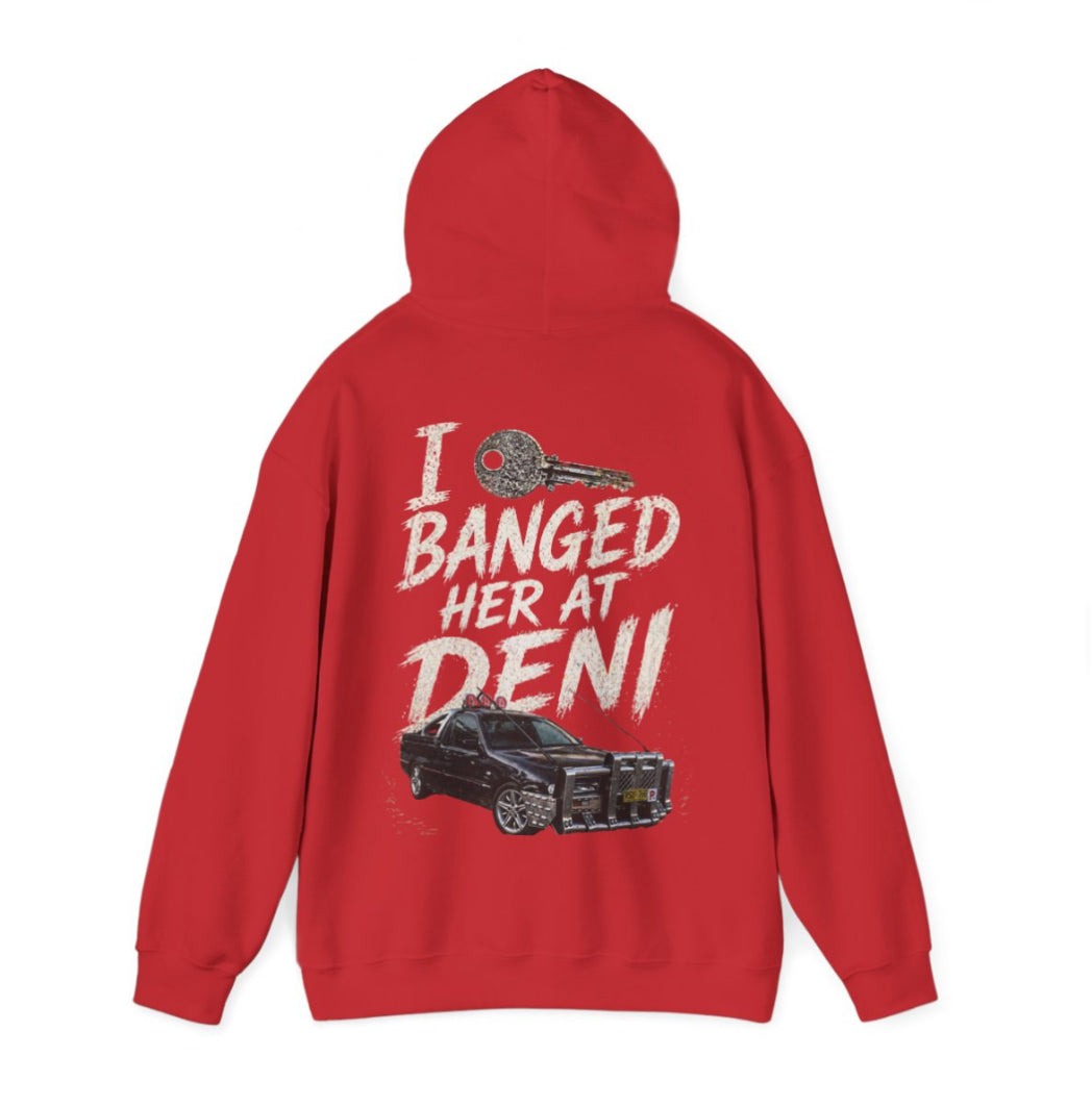 “I 🔑 Banged Her at Deni” – Custom hoodie Edition 🔥🚗