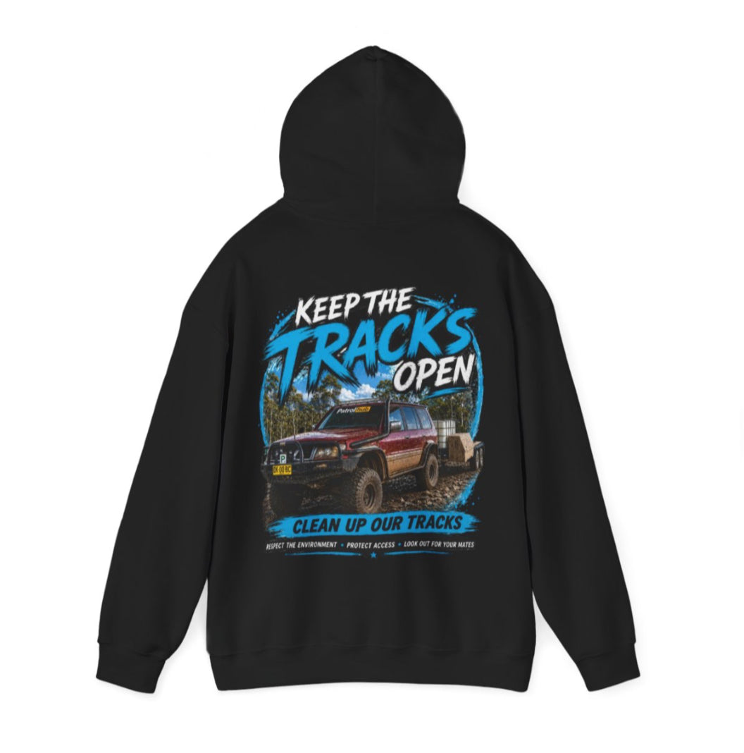 Keep the tracks open hoodie