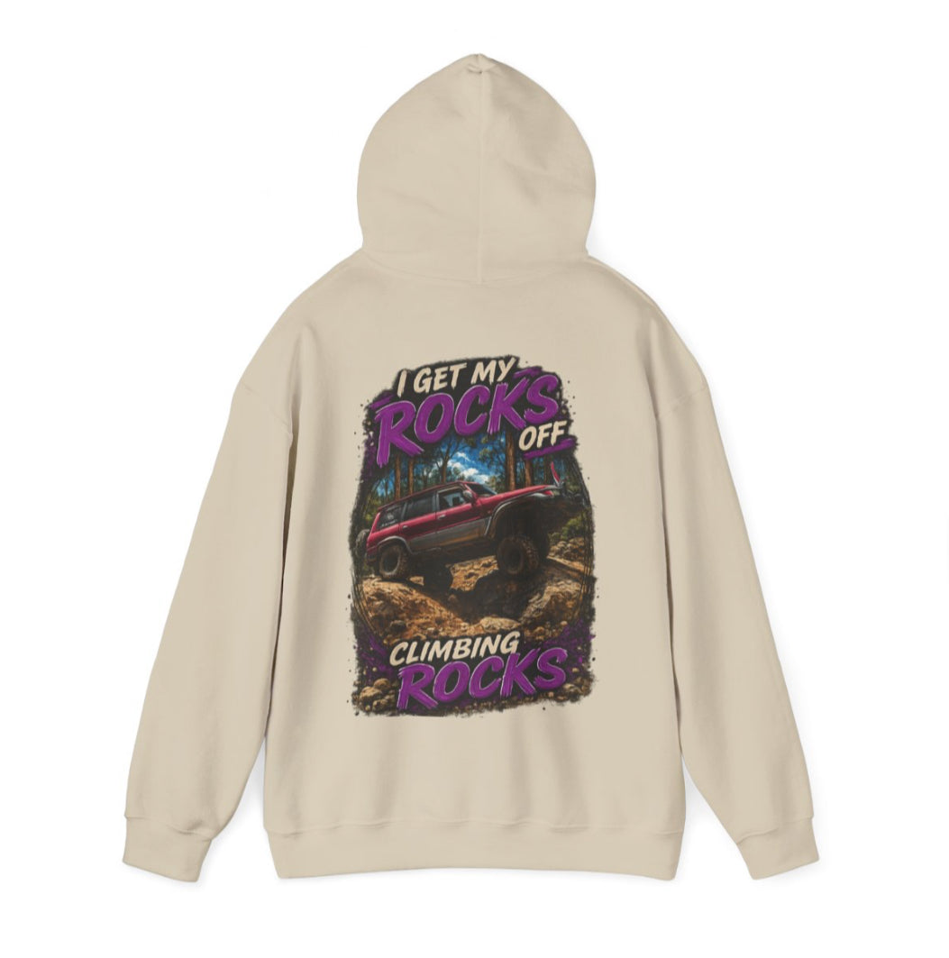 “I Get My Rocks Off Climbing Rocks” – Custom hoodie Edition 🪨🚙