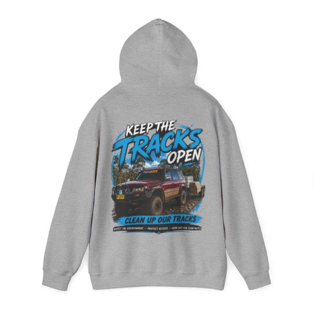 Keep the tracks open hoodie