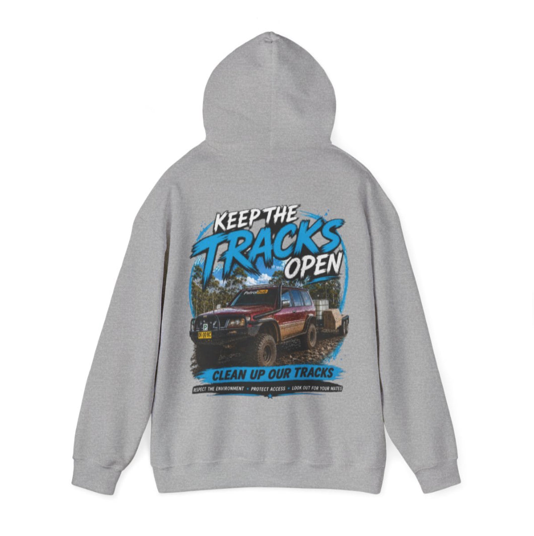 Keep the tracks open hoodie