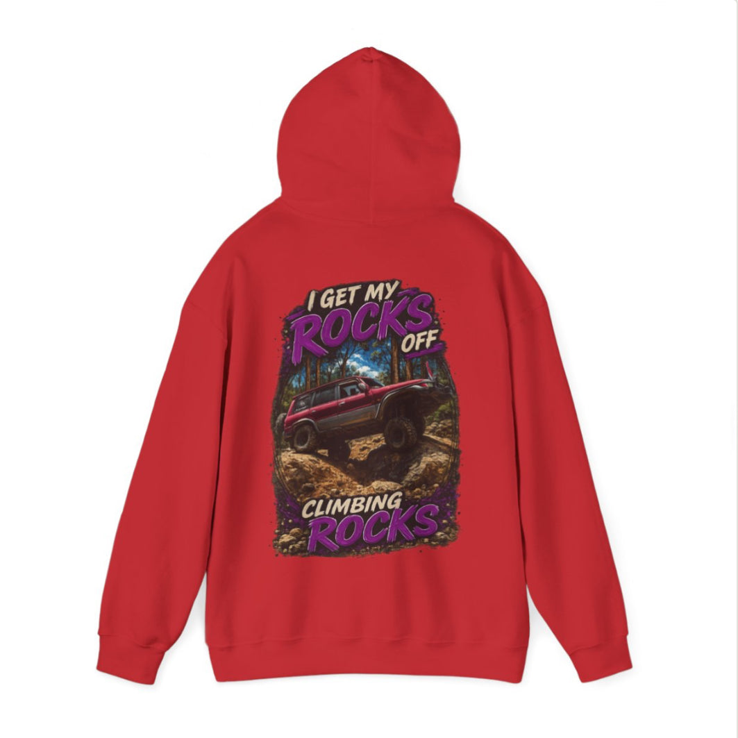 “I Get My Rocks Off Climbing Rocks” – Custom hoodie Edition 🪨🚙