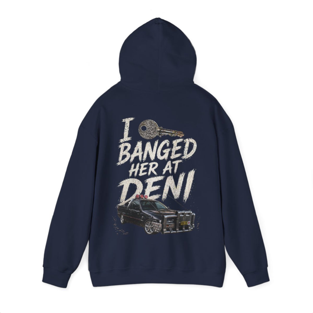 “I 🔑 Banged Her at Deni” – Custom hoodie Edition 🔥🚗