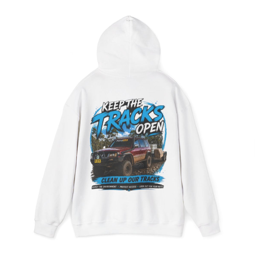 Keep the tracks open hoodie