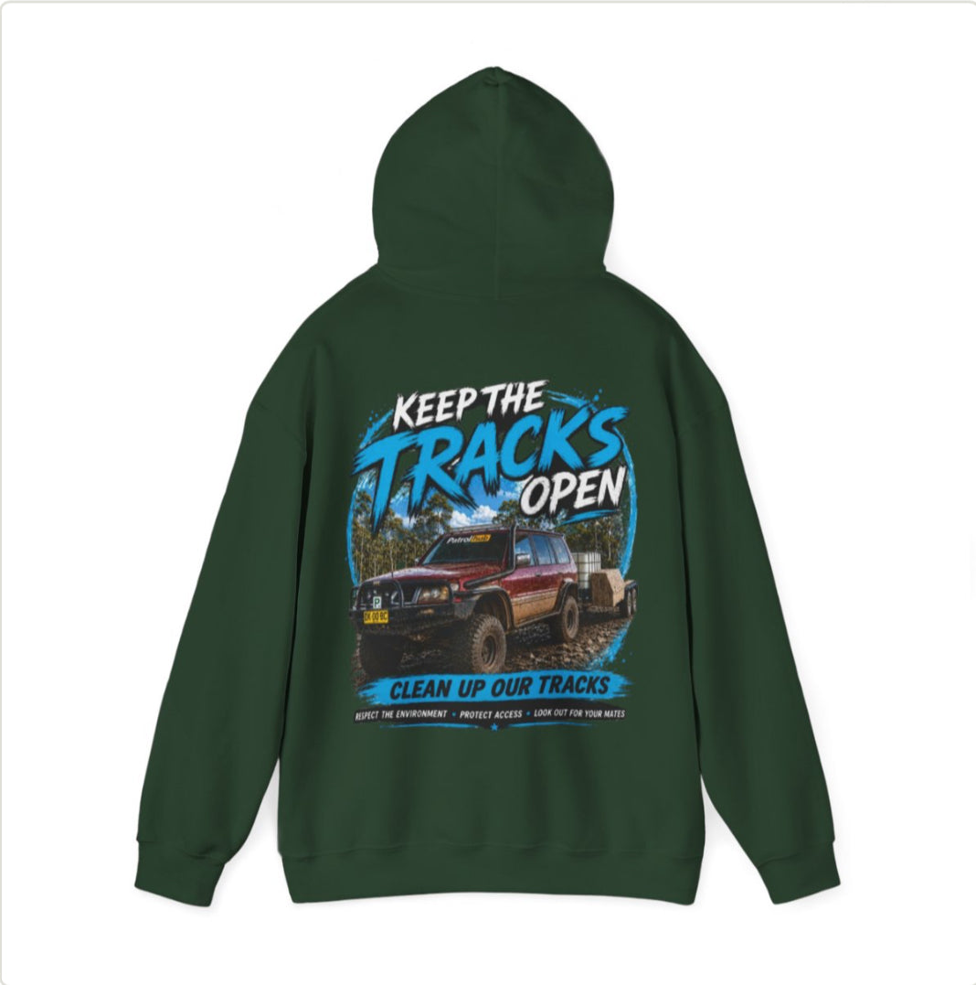 Keep the tracks open hoodie