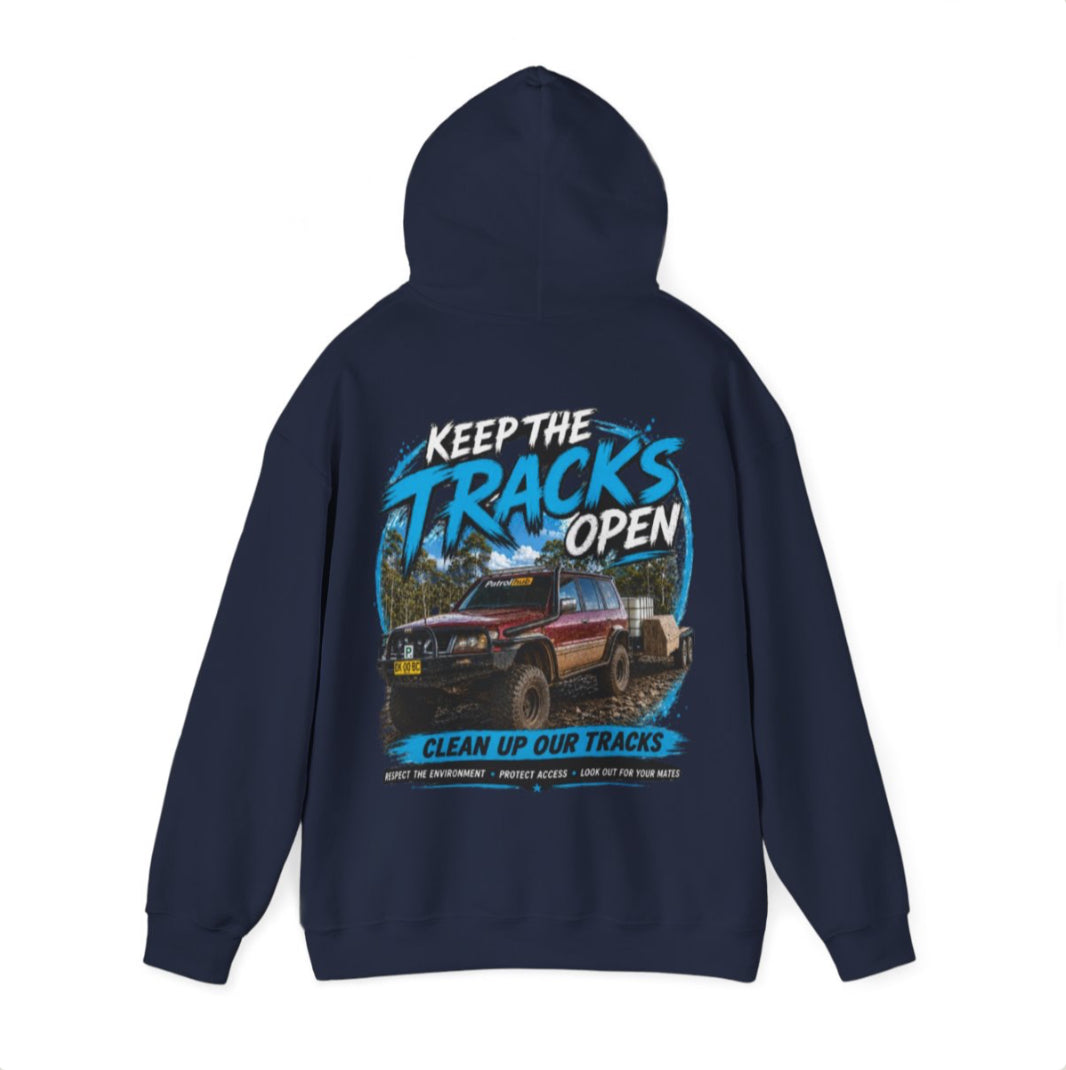 Keep the tracks open hoodie